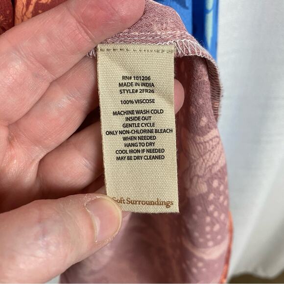 Soft Surroundings Floral Hermosa Tunic Blouse Sz.M - Picture 13 of 15